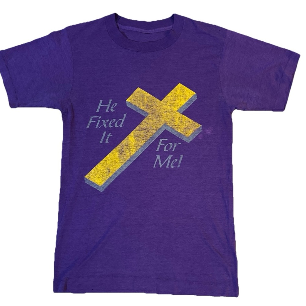 Vintage Jesus T-Shirt He‎ Fixed It For Me He’ll Fix It For You S